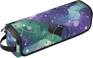 Hair Tools Travel Bag with Removable Heat Resistant Mat Portable Travel Carrying Case for Flat Irons, Straighteners, Curling Irons, Greenish-purple Irregular Grain