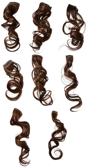 Hairdo 8 Piece Wavy Hair Extension Kit, Chestnut, 18 Inch by Hairuwear