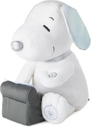 Hallmark Peanuts Musical Plush with Motion (75th Anniversary Snoopy with Typewriter), 10"