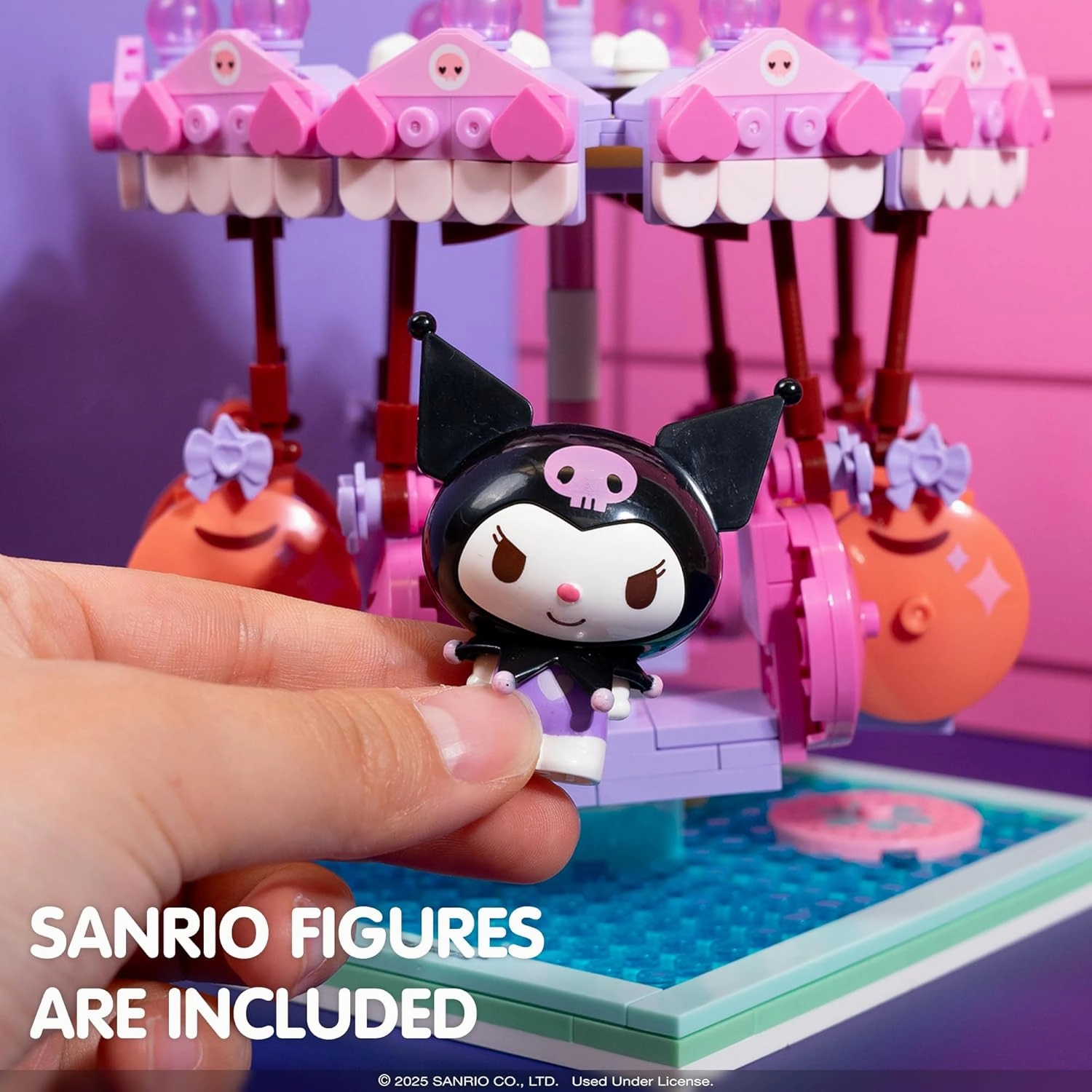 Hamee Sanrio Hello Kitty and Friends ‘Summer Wunderland’ Cute Water Theme Park Building Block Set Birthday Gift, Party Favor, Stress Relief, Collectible Toy, Sanrio Fan, Relaxation – Kuromi