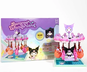 Hamee Sanrio Hello Kitty and Friends ‘Summer Wunderland’ Cute Water Theme Park Building Block Set Birthday Gift, Party Favor, Stress Relief, Collectible Toy, Sanrio Fan, Relaxation – Kuromi