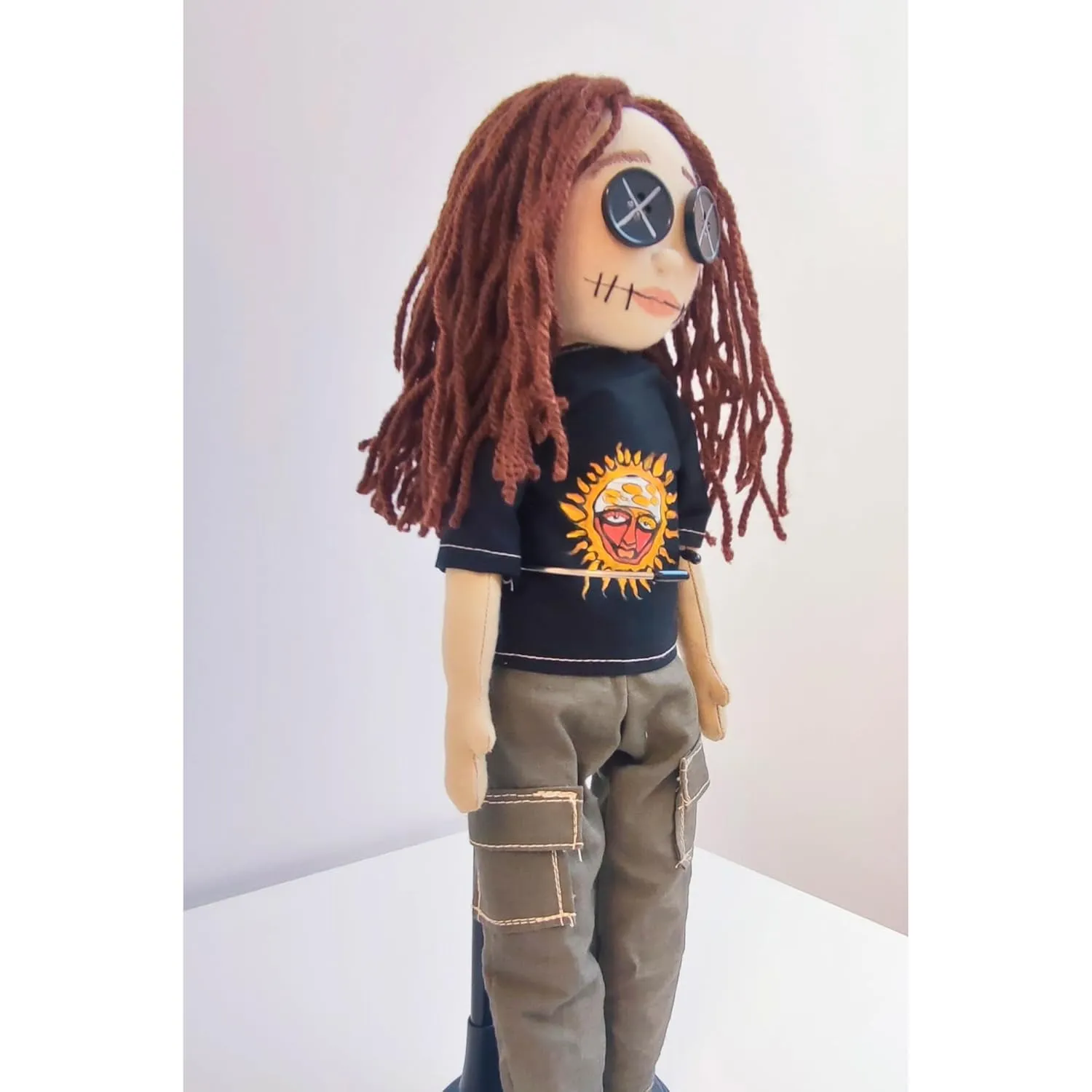 Handcrafted Custom Doll with Button Eyes, Turn Your Photo into a Personalized Cloth Doll, Ideal Gift for Any (12 Inches)
