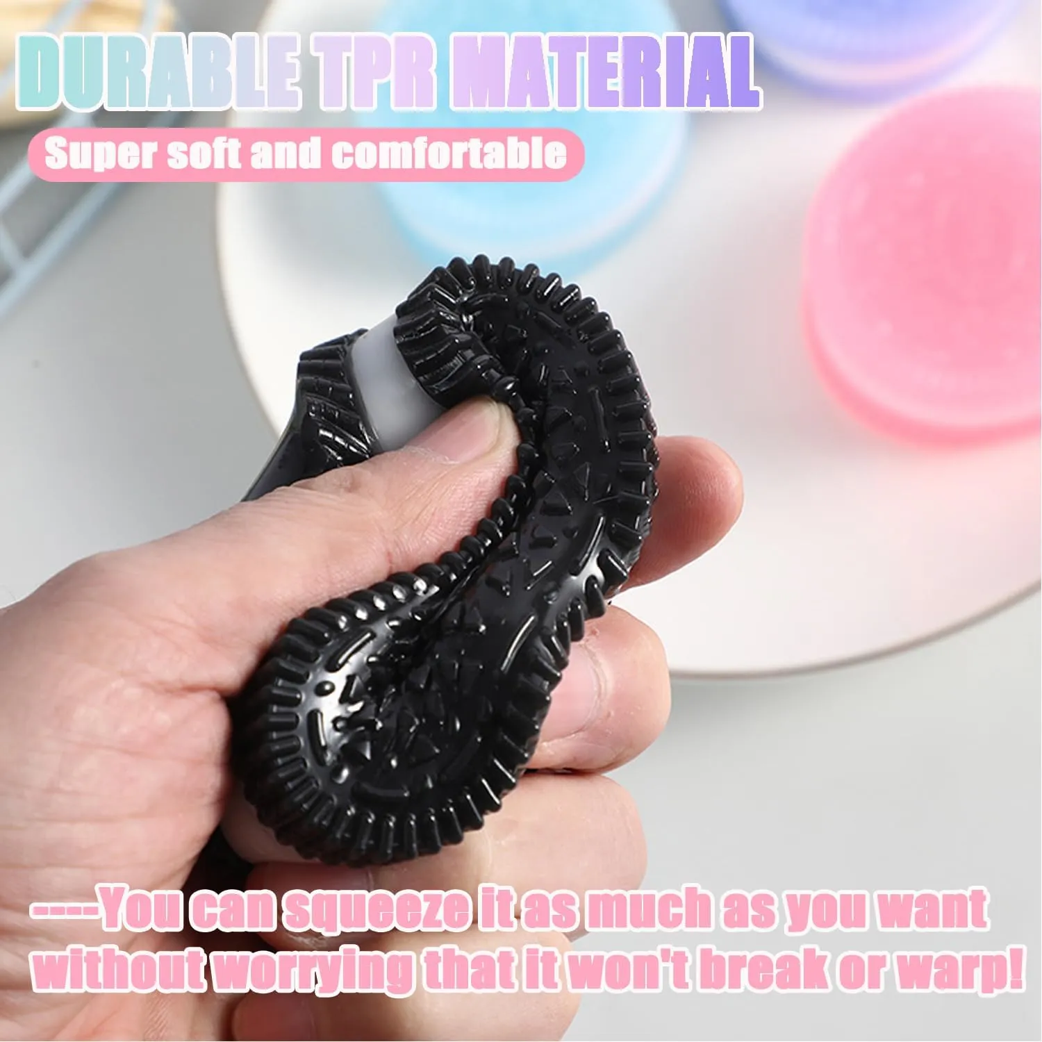 Handmade Silicone Stress Relief Squishy Toy,2025 New Stress Relief Toy,Ultra Soft Decompression Venting Toy,Anxiety and Relaxation Perfect Desk Accessory (4 PCS)