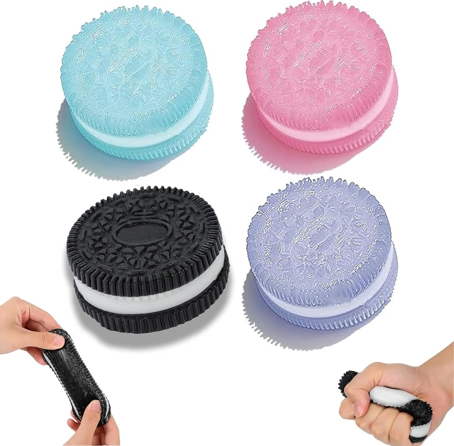 Handmade Silicone Stress Relief Squishy Toy,2025 New Stress Relief Toy,Ultra Soft Decompression Venting Toy,Anxiety and Relaxation Perfect Desk Accessory (4 PCS)