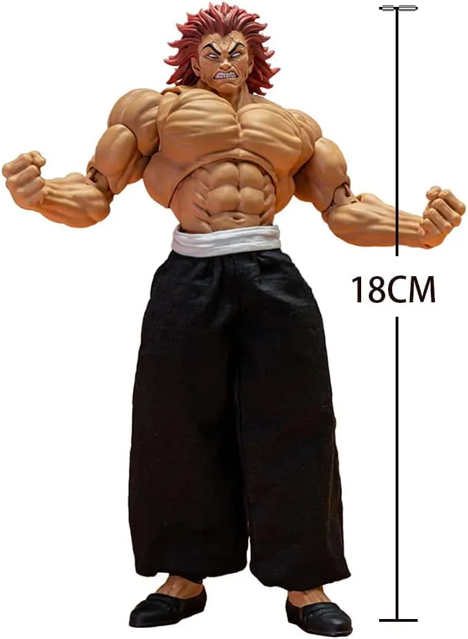 Hanma Yujiro Figure Hanma Figurine Statue Hanma Yujiro Action Figure Muscle Man Ultra-Movable Changeable Parts Ornaments