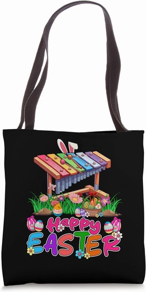 Happy Easter Bunny Xylophone Instrumentalist Costume Player Tote Bag