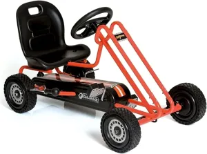 hauck Kids Pedal Go Kart, 4 Wheel Bike Cart, Ages 4-8, Lightning Ride, Orange