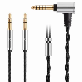 HE400SE Balanced Cable Compatible with Hifiman Sundara HE4XX HE-350 HE1000 HE560 4.4mm to Dual 3.5mm Works on Sony WM1A NW-ZX505 Digital Music Players(4.4mm)