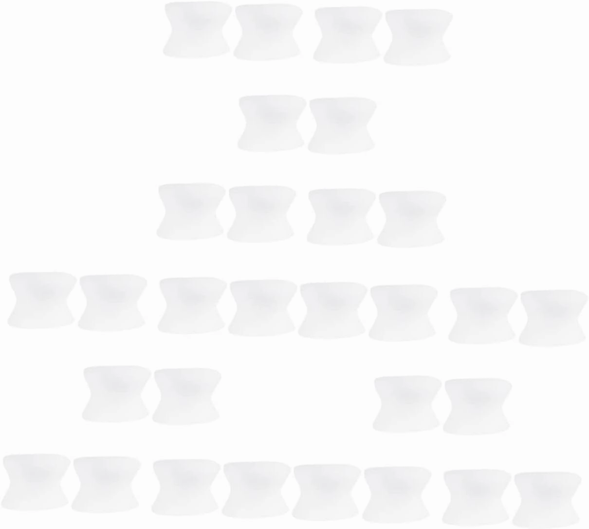 Healifty 15pairs Toe Separators for Bunion Relief Comfortable Foot Care Tool for Men Women Flexible Maintain Toe Alignment and Prevent Rubbing