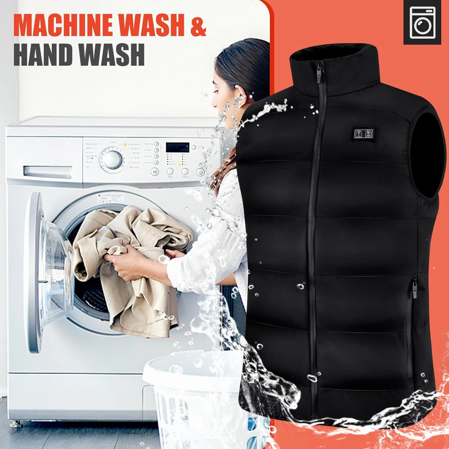 Heated Vest for Men Women, Lightweight Heated Jacket Electric Heated Vest with Battery Pack Included 16000mAh