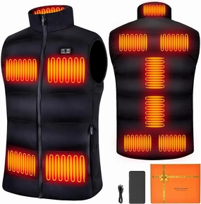 Heated Vest for Men Women, Lightweight Heated Jacket Electric Heated Vest with Battery Pack Included 16000mAh
