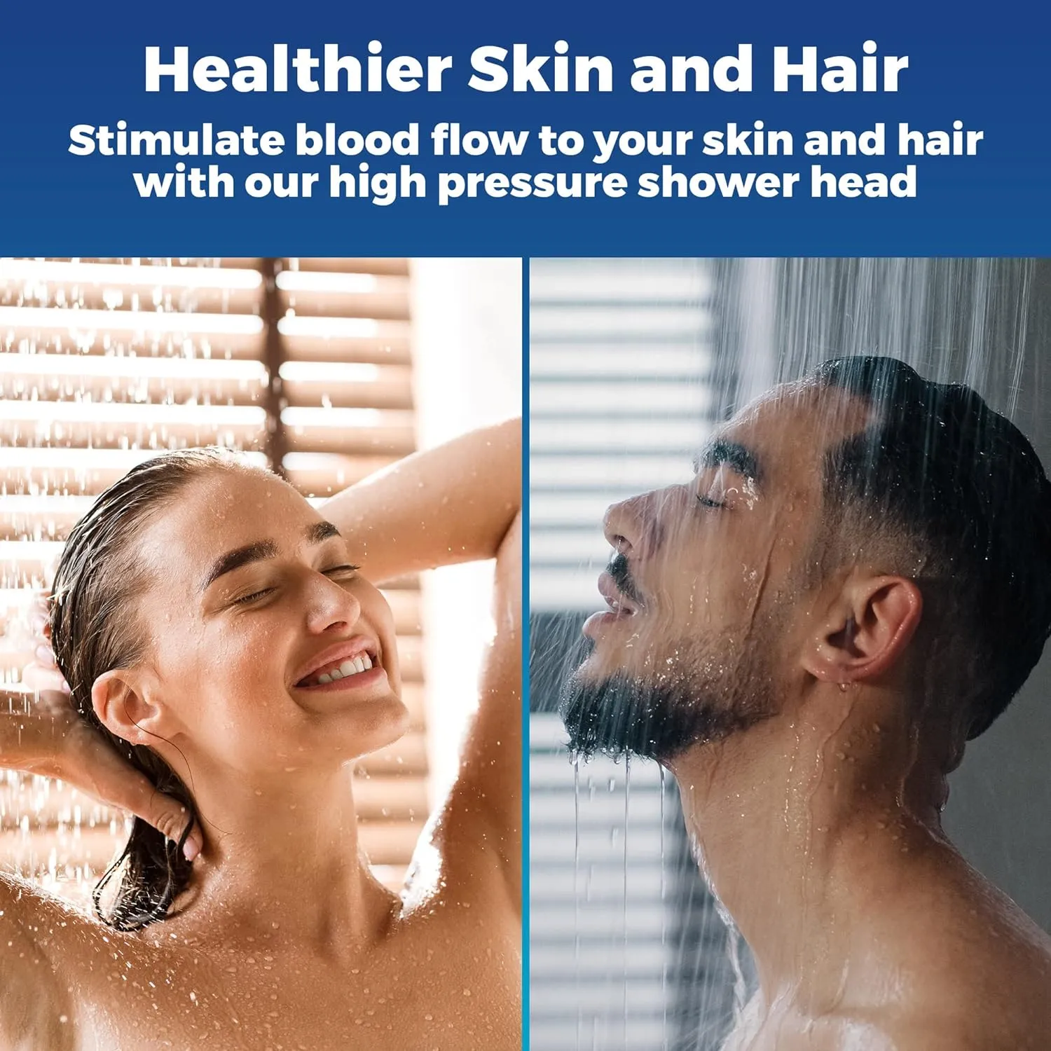 High Pressure Shower Head - Anti-Clogging Silicone Nozzles - 2.5 GPM Removable Restrictor - Easy to Clean Adjustable Replacement - easy to install with Plumbers Tape - 6 inch - Classic Chrome Finish
