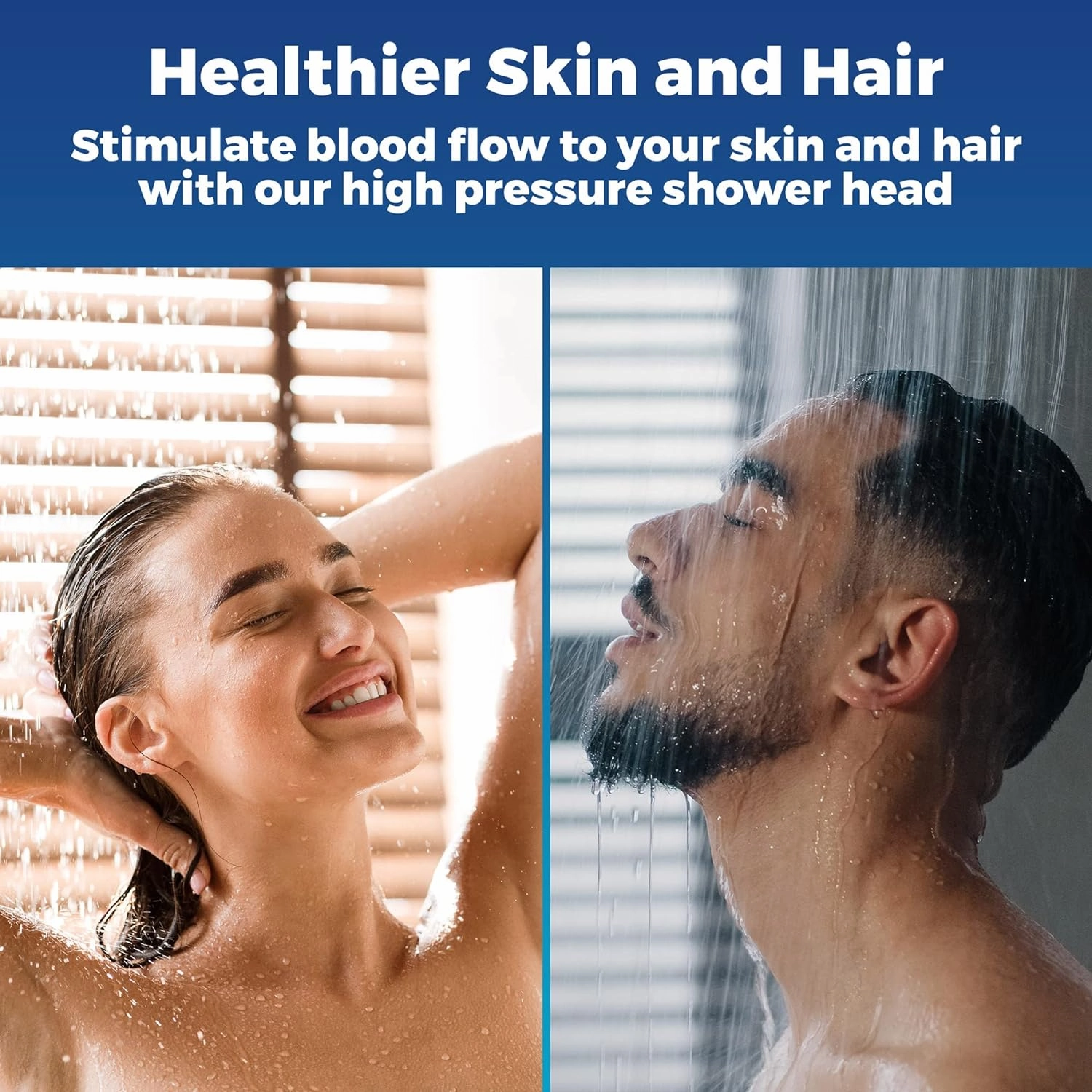 High Pressure Shower Head - Anti-Clogging Silicone Nozzles - 2.5 GPM Removable Restrictor - Easy to Clean Adjustable Replacement - easy to install with Plumbers Tape - 6 inch - Matte Black Finish