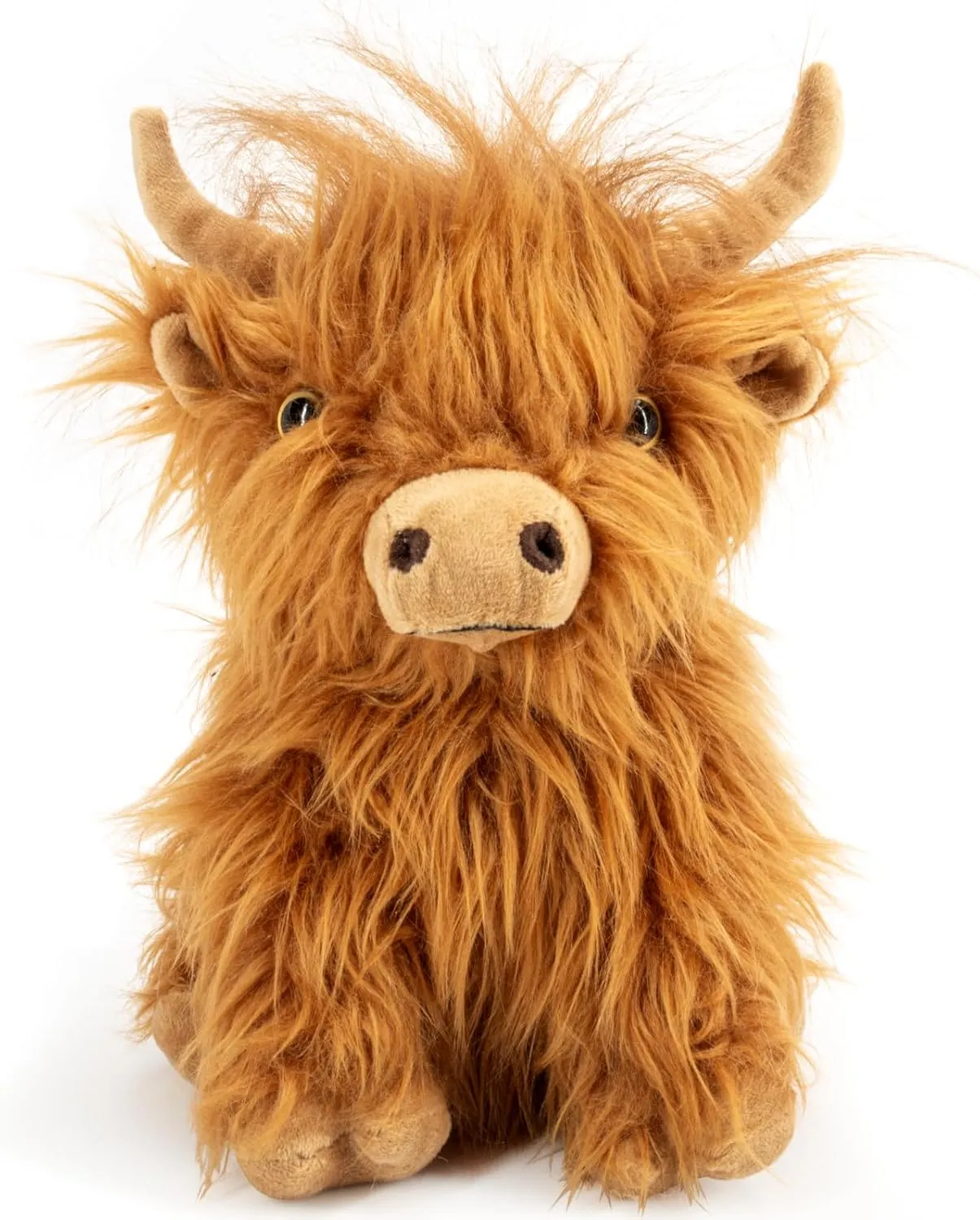 Highland Cow Stuffed Animal Toy - Brown Stuffed Animal Highland Cow Gift for Girls and Kids