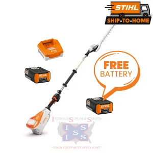 HLA 135 K (145º) Extended Hedge Trimmer AP 300 S Set with Free Extra Battery