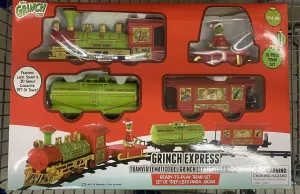 Holiday Time The Grinch Christmas Express Train Set with Window Decal Sticker