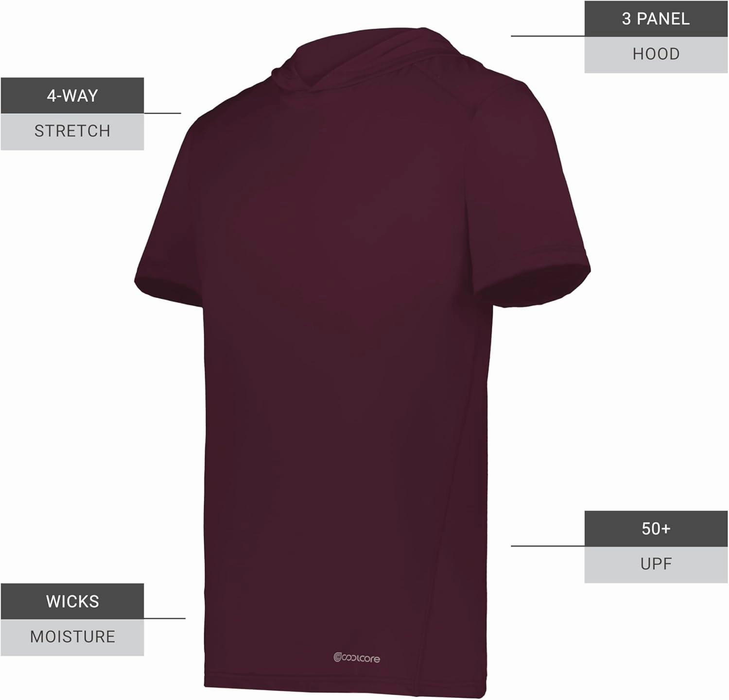 Holloway Men's Powered by Coolcore Short Sleeve Hoodie