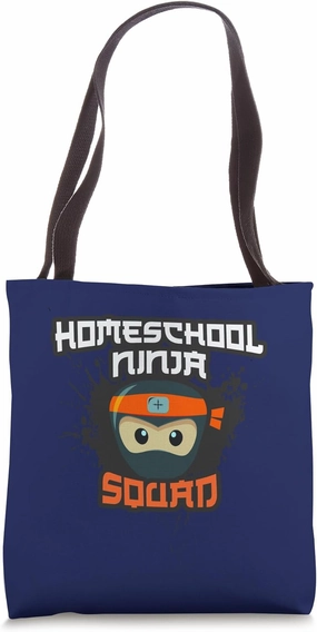 HOMESCHOOL NINJA SQUAD Multitasking Mom Homeschooler Team Tote Bag