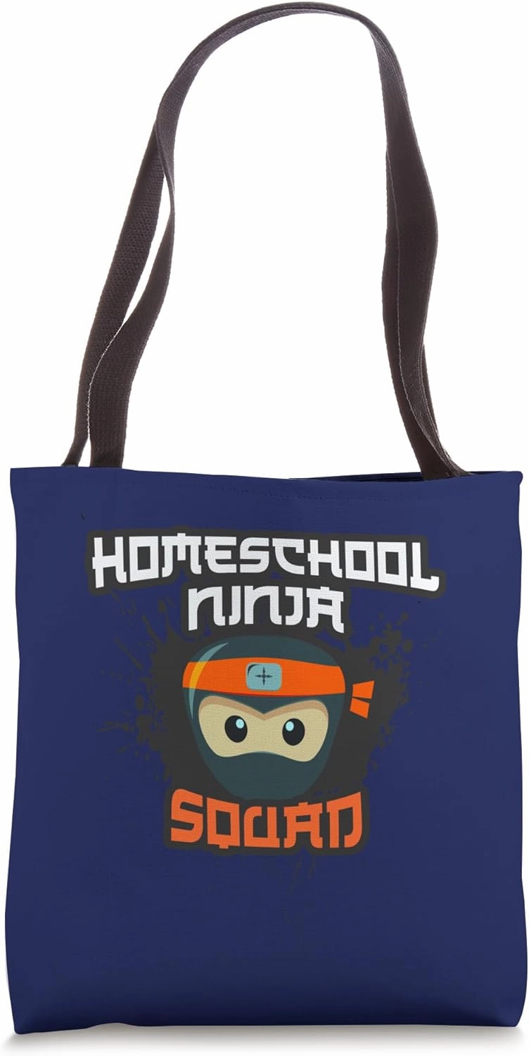 HOMESCHOOL NINJA SQUAD Multitasking Mom Homeschooler Team Tote Bag