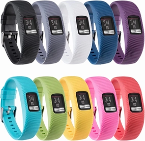 honecumi Vivofit 4 Bands Compatible with Garmin Vivofit 4 Watch Band Strap Bracelet Wristband for Men Women Replacement Accessory- Vivofit 4 Silicone Watchband with Metal Clasp Buckle Small Large