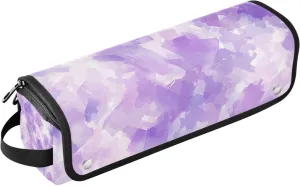 Hot Hair Tools Travel Bag with Iron Mat Portable Travel Carrying Case for Flat Irons, Straighteners, Curling Irons,Abstract Watercolor Lilac Purple Light Pink Travel Accessory mat para