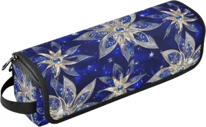 Hot Hair Tools Travel Bag with Iron Mat Waterproof Curling Iron Travel Case for Hot Tools Curling Iron Flat Irons Hair Volumizer Styler, Stars Glittering Royal Blue