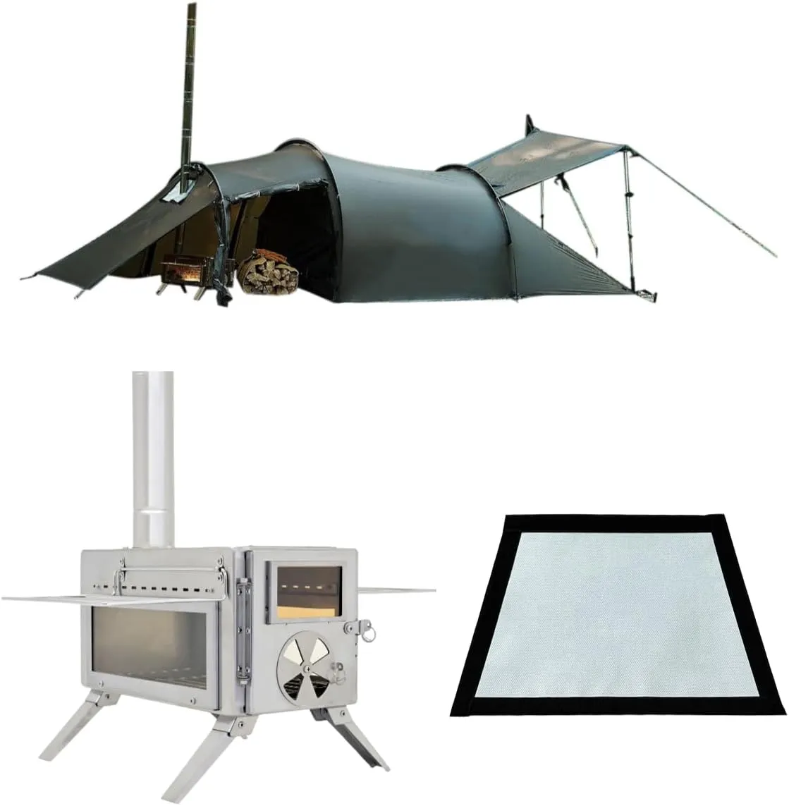 Hot Tent For 1-2 Person With Stove Jack Winter Tent   Camping Wood Tent Stove   Hot Tent Stove Jack