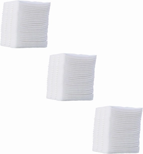 Housoutil 3sets Cotton Pads for Makeup Reusable Face Pads Three-Layer Non-Woven Soft Gentle 100 Pads Pack *3 Random