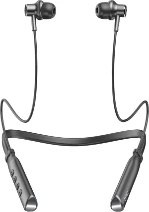 HTC Neckband Headphones Bluetooth, Magnetic Stereo Earphones with Hall Function for Calling, Exercising -10mm Drivers/Game Modes/16H Playtime/IPX5 Waterproof- Black