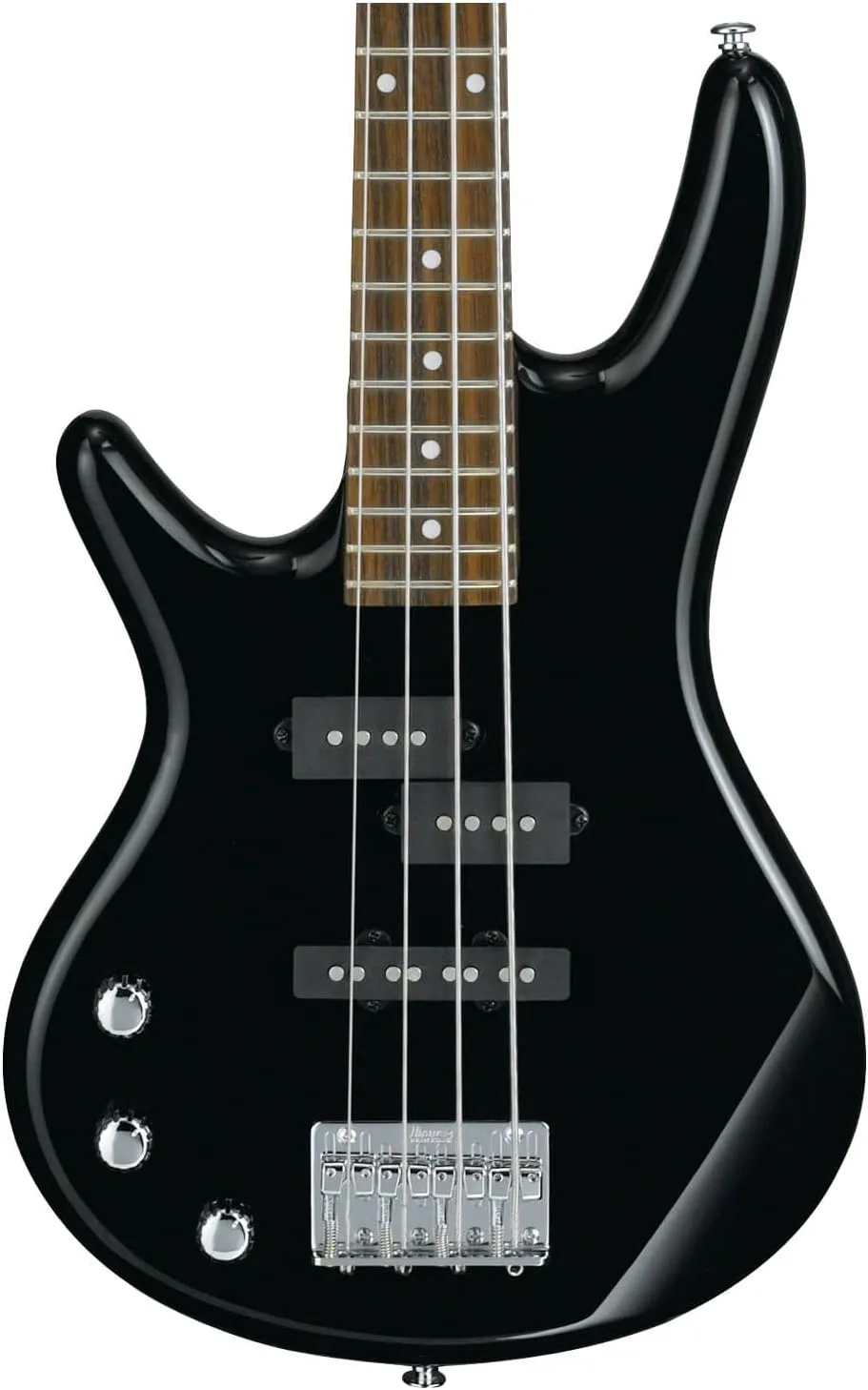 Ibanez 4 String Bass Guitar, Left, Black, 3/4 size (GSRM20BKL)