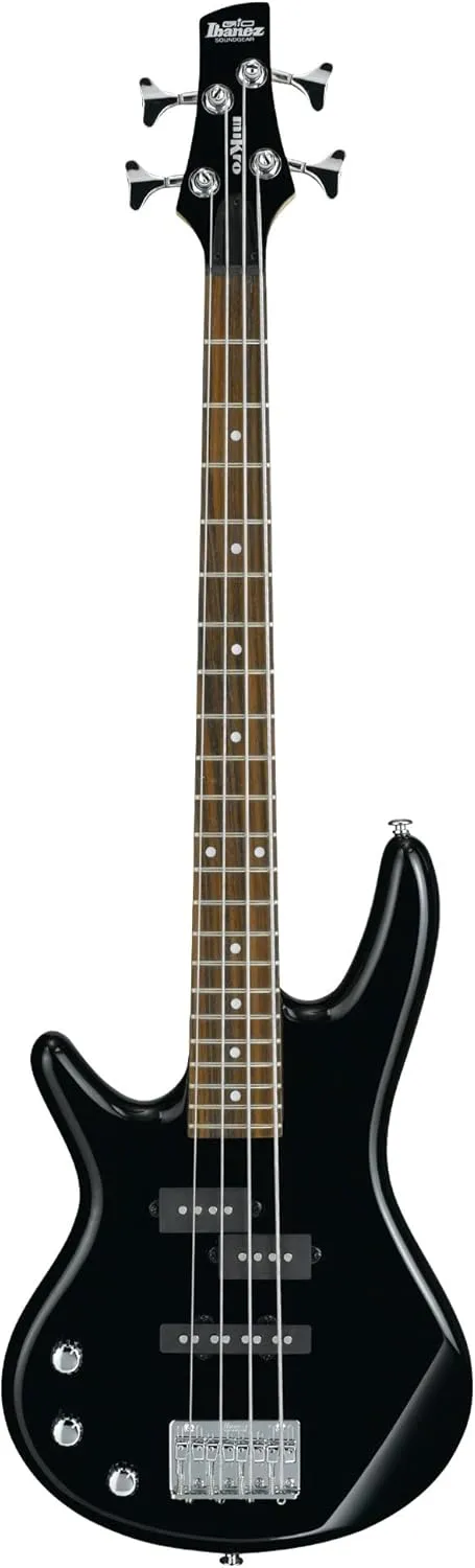 Ibanez 4 String Bass Guitar, Left, Black, 3/4 size (GSRM20BKL)