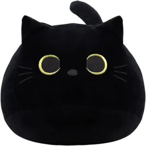 iBccly Black Cat Plush Toy: Soft, Stuffed Animal Pillow, Baby Sofa Decoration, Cat-shaped Design
