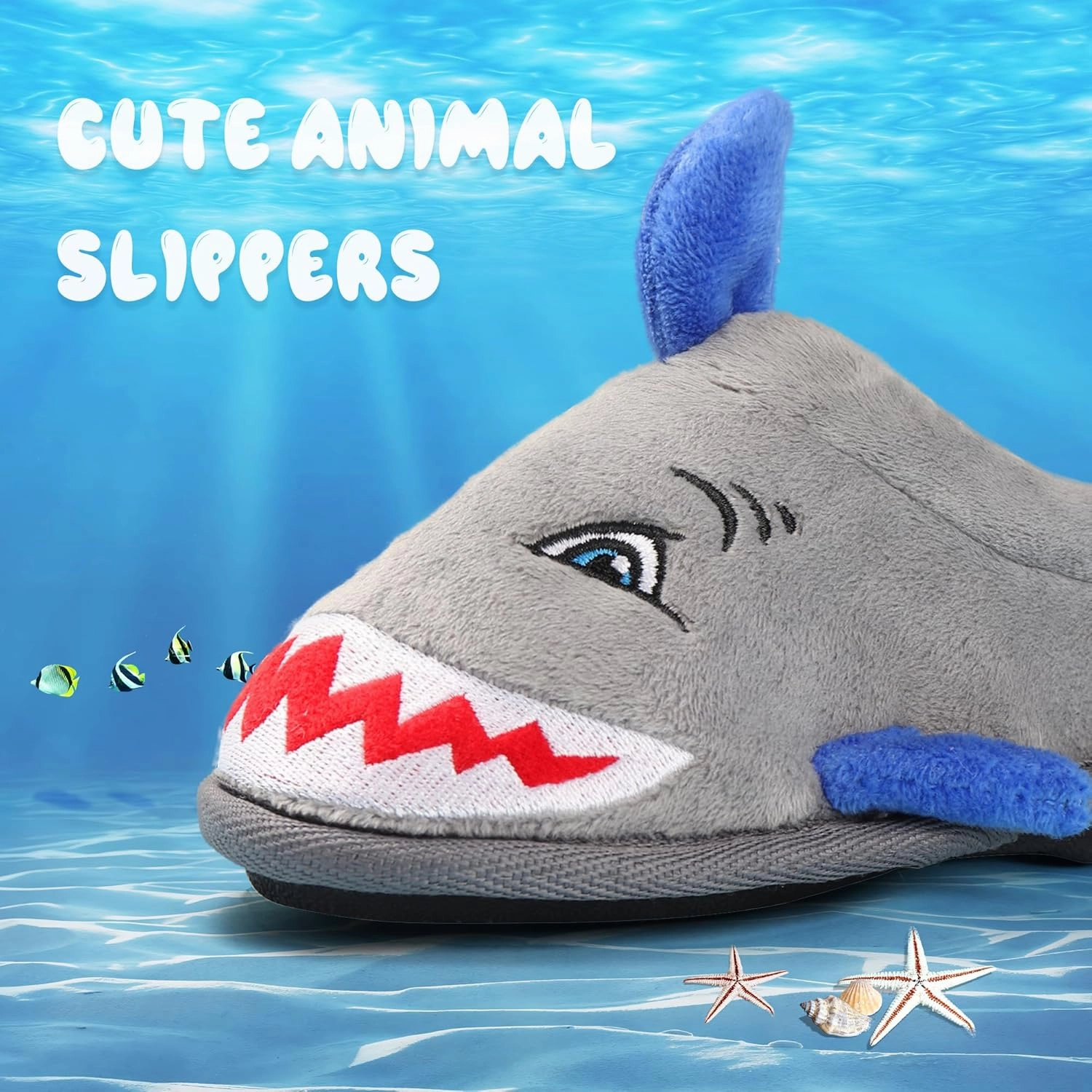 Ibeauti Cute Animal Slippers for Kids Boys Girls Memory Form Warm Plush Winter House Slippers Shoes