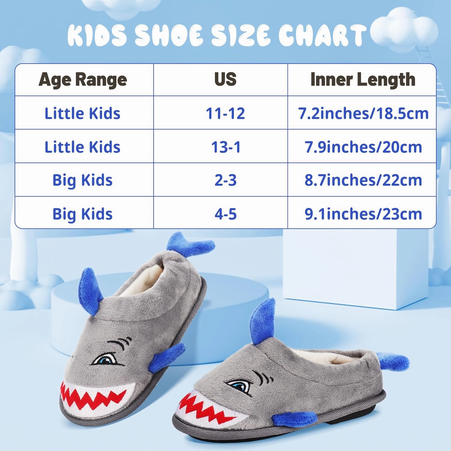 Ibeauti Cute Animal Slippers for Kids Boys Girls Memory Form Warm Plush Winter House Slippers Shoes