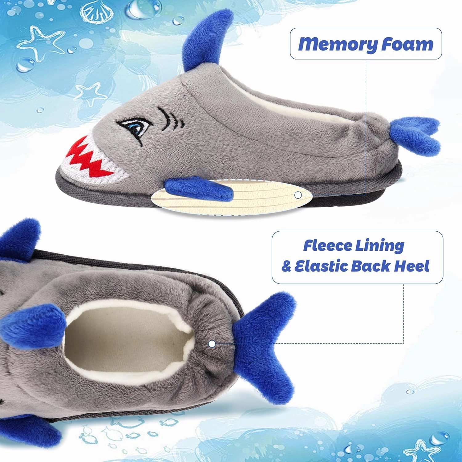 Ibeauti Cute Animal Slippers for Kids Boys Girls Memory Form Warm Plush Winter House Slippers Shoes