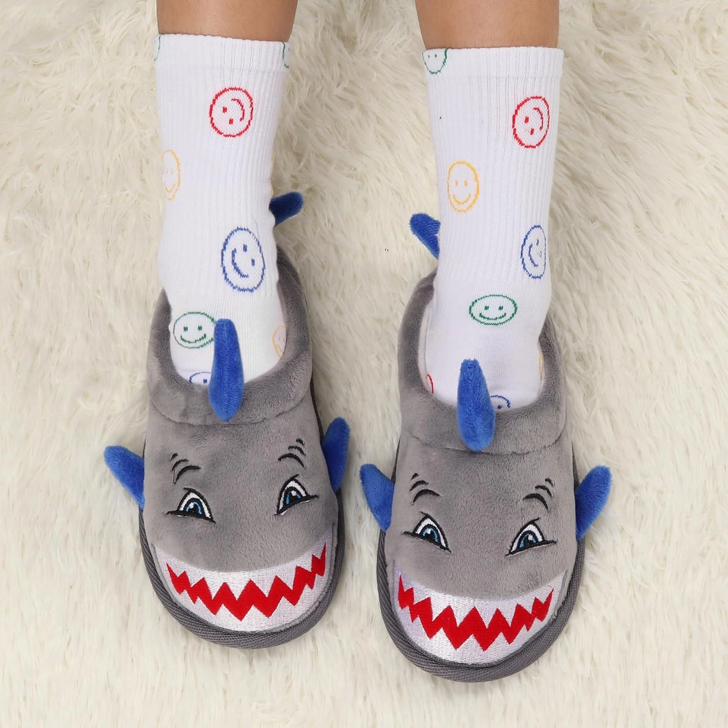 Ibeauti Cute Animal Slippers for Kids Boys Girls Memory Form Warm Plush Winter House Slippers Shoes