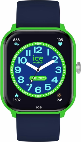 ICE-WATCH - Ice Smart Junior 2.0 - Square Connected Watch for Children with Silicon Strap - (1,75 Inches) - iOS, Android Water Resistant Smartwatch - Music Control, Games