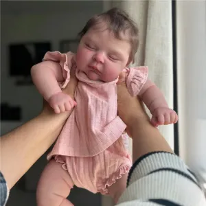 iCradle Lovely Real Look Reborn Baby Doll Girl 20 inch 50 cm Soft Vinyl Baby Doll Realistic Sleeping Newborn Dolls Toy for Ages 3 