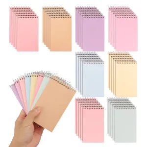 IHDYPPEW 48 Pack Pocket Notebook Set - Perfectly Compact Spiral Notebooks, 3x5 inches - Mini Notepads with Premium Quality & Portability, Ideal for Work and Daily Notes.(8 Colors)