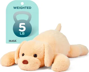 IKASA 5lbs Weighted Stuffed Animal Labrador Dog,26.5 inches Plush Toy Giant Large Big Jumbo Soft Puppy,Huge Size Cute Fat Plushie,Gift for Kids