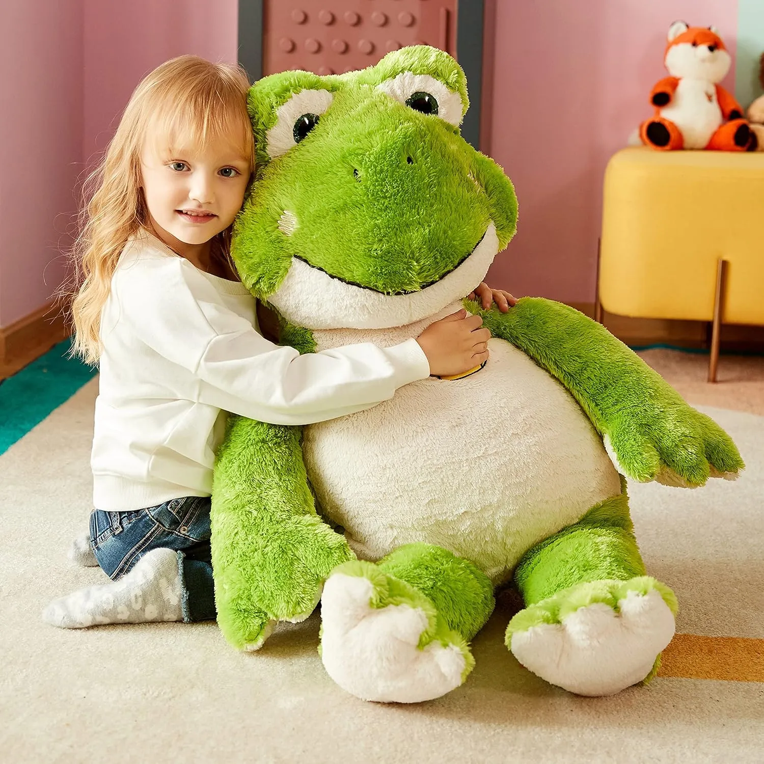 IKASA Giant Frog Stuffed Animal Plush Toy, 30" Large Huge Cute Jumbo Soft Toys for Kids Girls Boys,Gifts for Kids