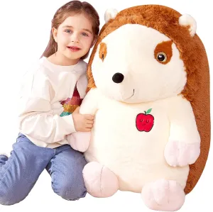 IKASA Giant Hedgehog Stuffed Animal Plush Toy,Large 23" Cute Jumbo Soft Toys,Huge Big Size Fluffy Plushy Fat Oversized Plushie,Gifts for Kids