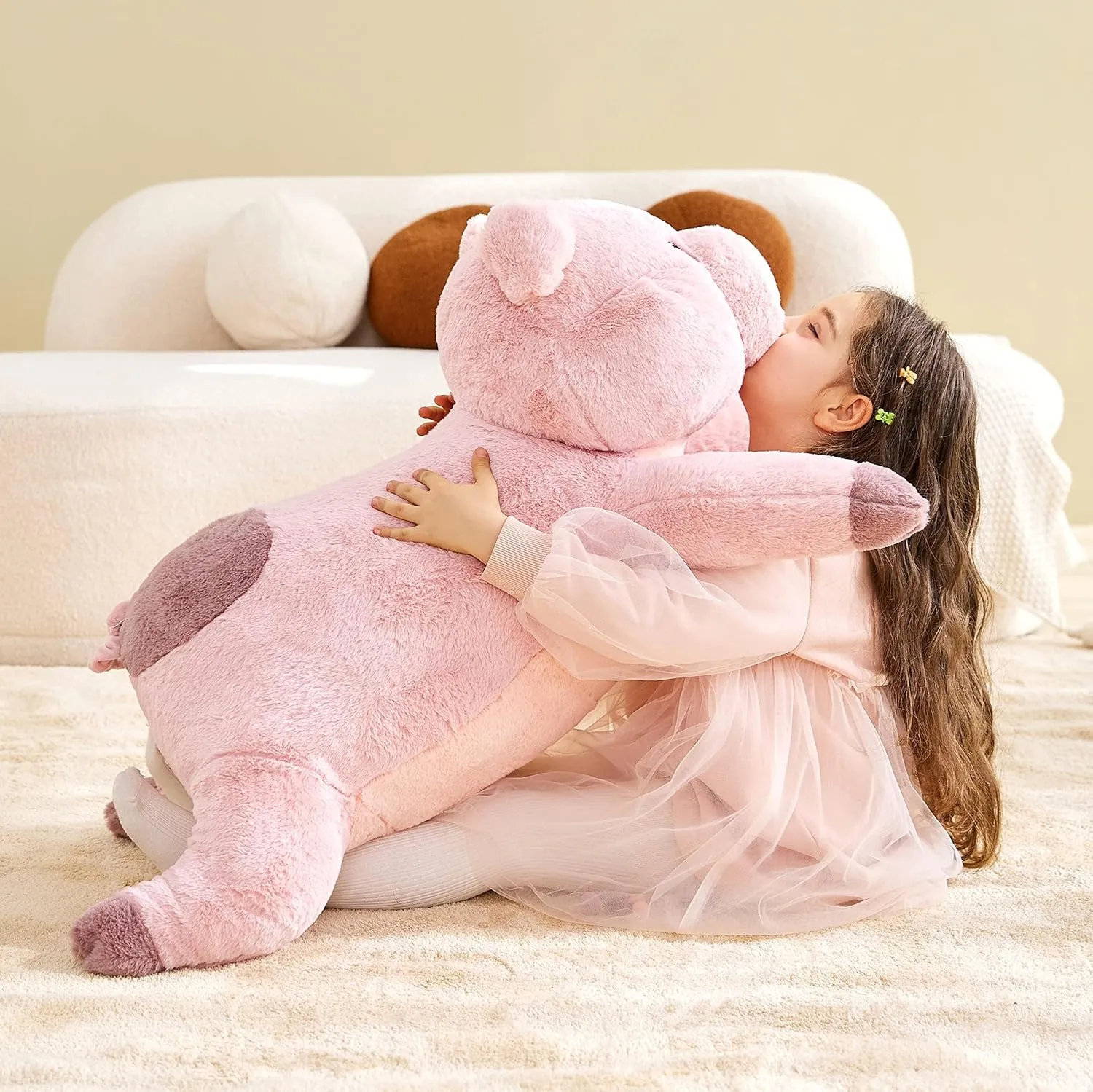 IKASA Giant Pig Stuffed Animal Plush Toy,30 Inches Large Toys Gifts for Kids Girls Boys Girlfriend Children