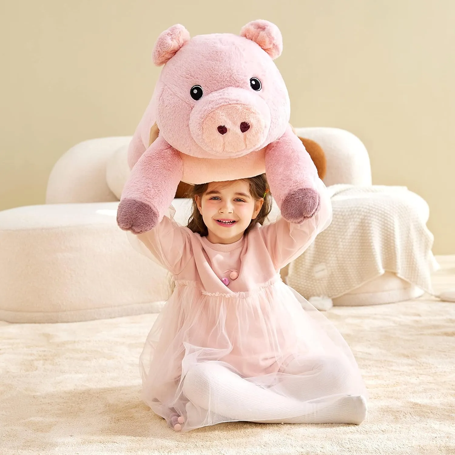 IKASA Giant Pig Stuffed Animal Plush Toy,30 Inches Large Toys Gifts for Kids Girls Boys Girlfriend Children