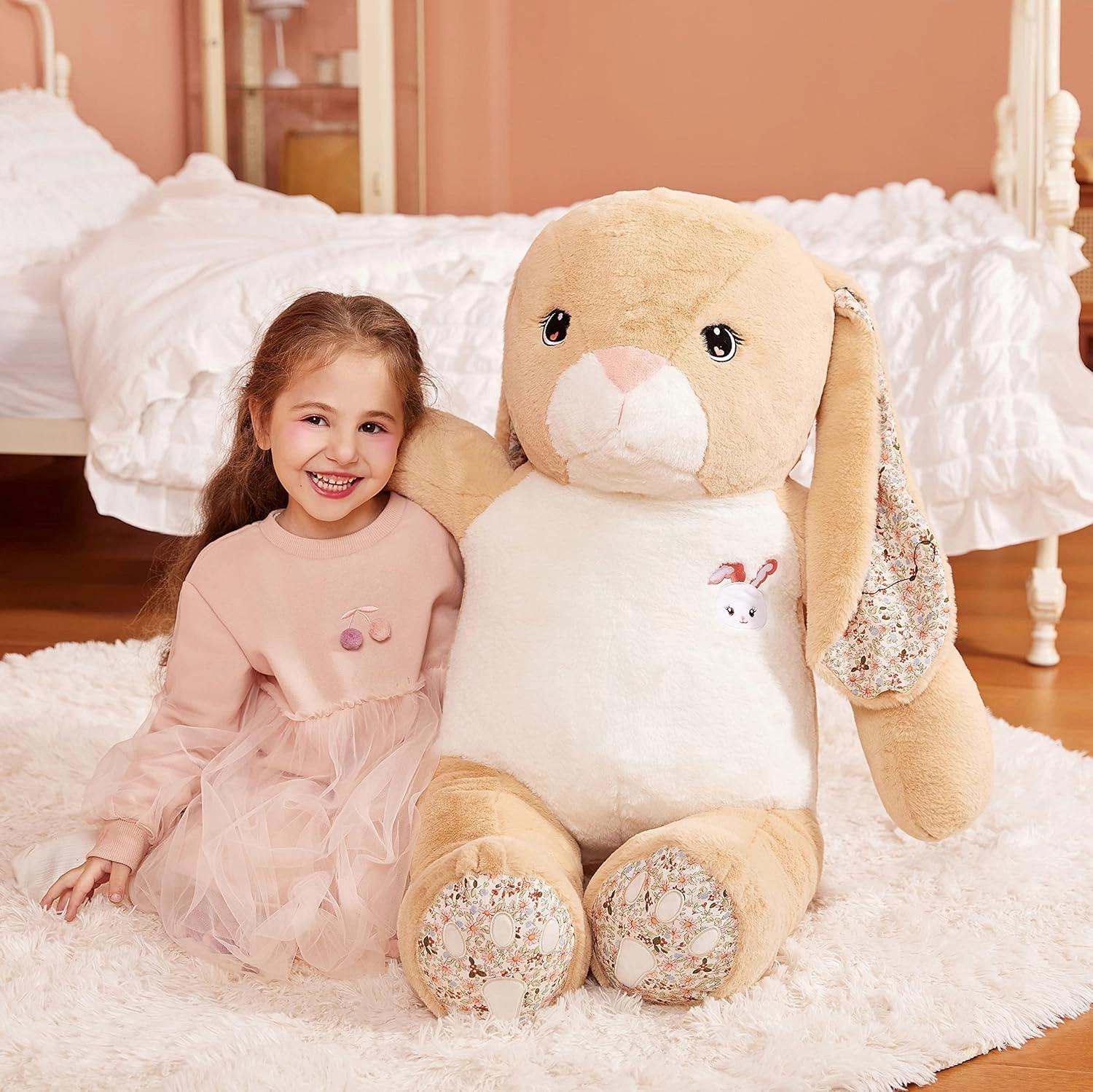 IKASA Giant Rabbit Stuffed Animal Plush Toy, 30" Large Cute Jumbo Bunny Toys for Kids Girls Boys Girlfriend