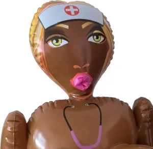 Inflatable Blow Up Doll Life Size with Groom Sash - Bachelor Party Favors - Bachelorette Party Favors Nikki Nurse