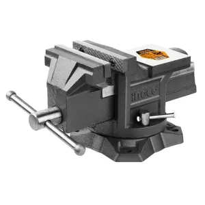 Ingco Rotating Bench Vice | Heavy-Duty Swivel Base with Anvil - 4", 6" & 8"