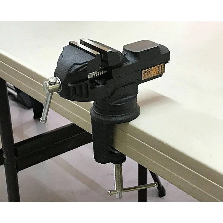 Ingco Rotating Bench Vice | Heavy-Duty Swivel Base with Anvil - 4", 6" & 8"