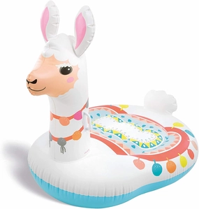 INTEX Cute Llama Inflatable Pool Float: Animal Pool Toy for Kids – 2 Heavy-Duty Handles – 88lb Weight Capacity – 44" x 37" x 53" – for Ages 3 