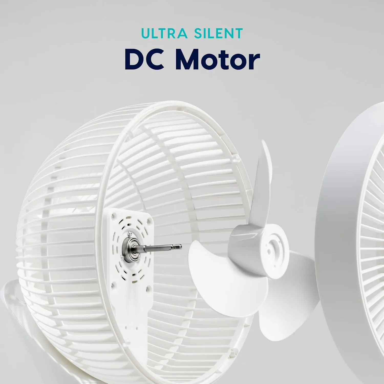 IRIS USA WOOZOO Air Circulator Pedestal Fan with Remote, 360° Oscillation, 12 Speeds, Low Noise DC Motor, 8h Timer, Touch Panel, Height Adjustable, Office, Dorm, Living Room, Bedroom Fan, White/Gray